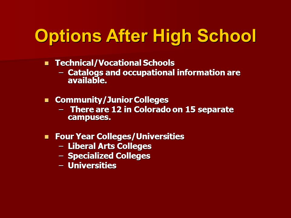 choices after high school
