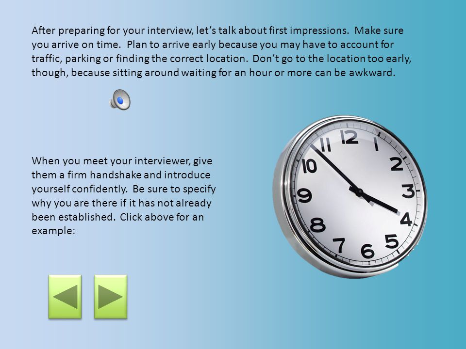 how early should you arrive to an interview