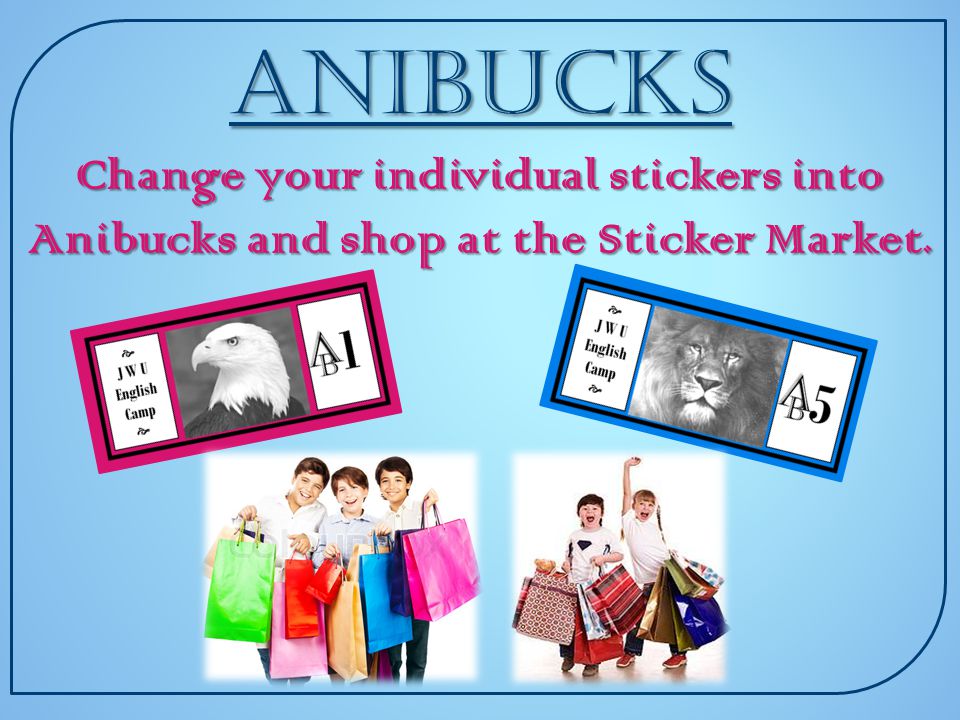 Anibucks Change your individual stickers into Anibucks and shop at the Sticker Market.