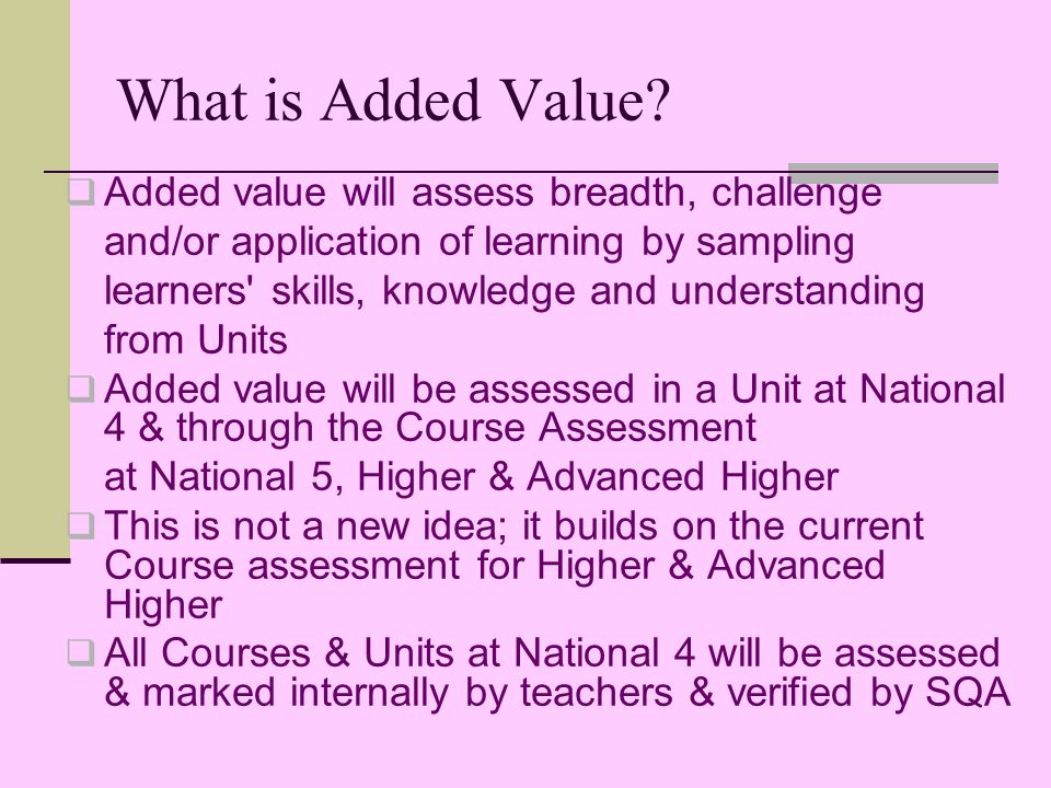 What is Added Value.