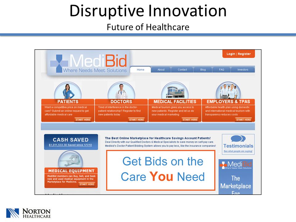 Disruptive Innovation Future of Healthcare