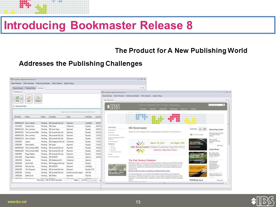 Introducing Bookmaster Release 8 The Product for A New Publishing World Addresses the Publishing Challenges