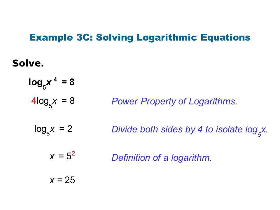 Solve The Logarithmic Equation For X Talkchannels Solving Logarithmic Equations Examples Fedinvestonline Power Property Of Logarithms