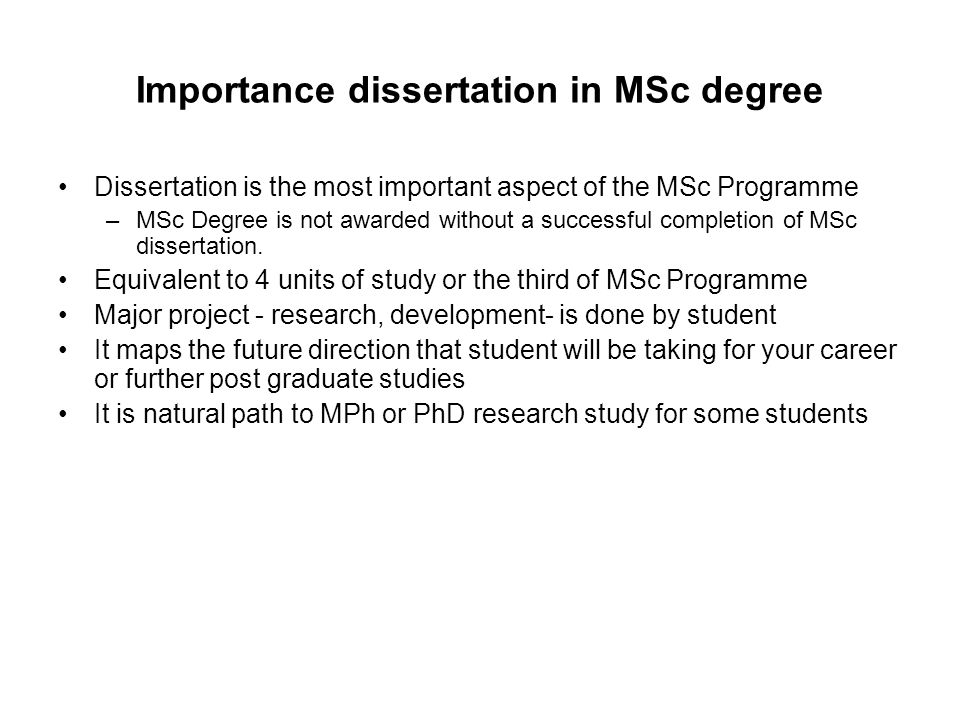 Msc Dissertation Online