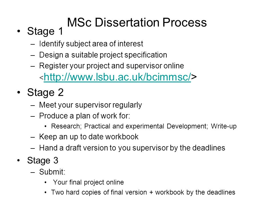 Dissertation project proposal