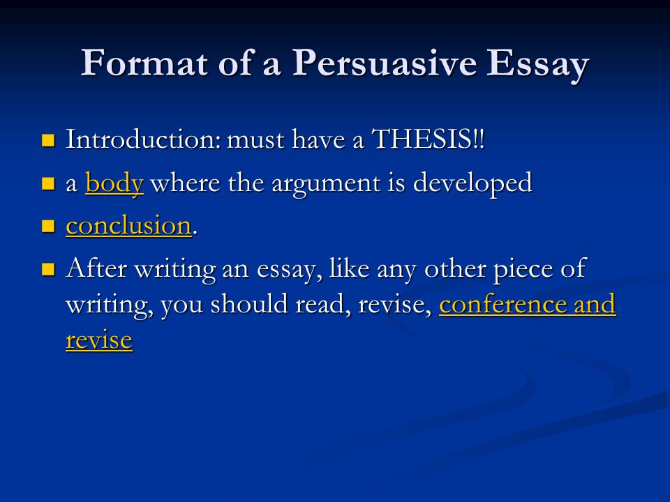Perssuasive Essay