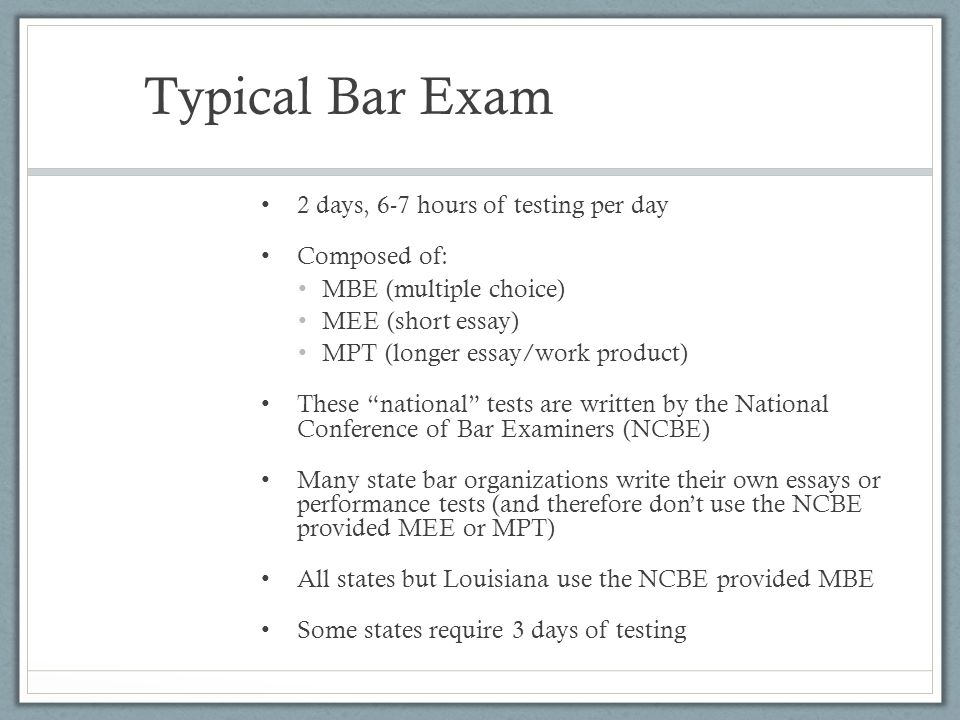 Multistate bar exam essay topics
