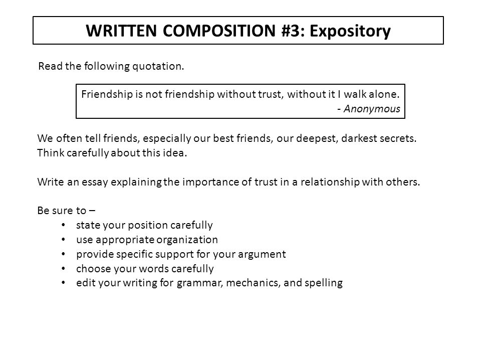 Expository Essay About Friendship