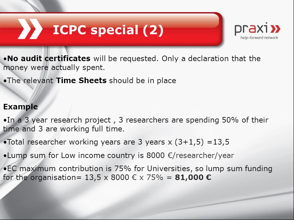 ICPC special (2) No audit certificates will be requested.