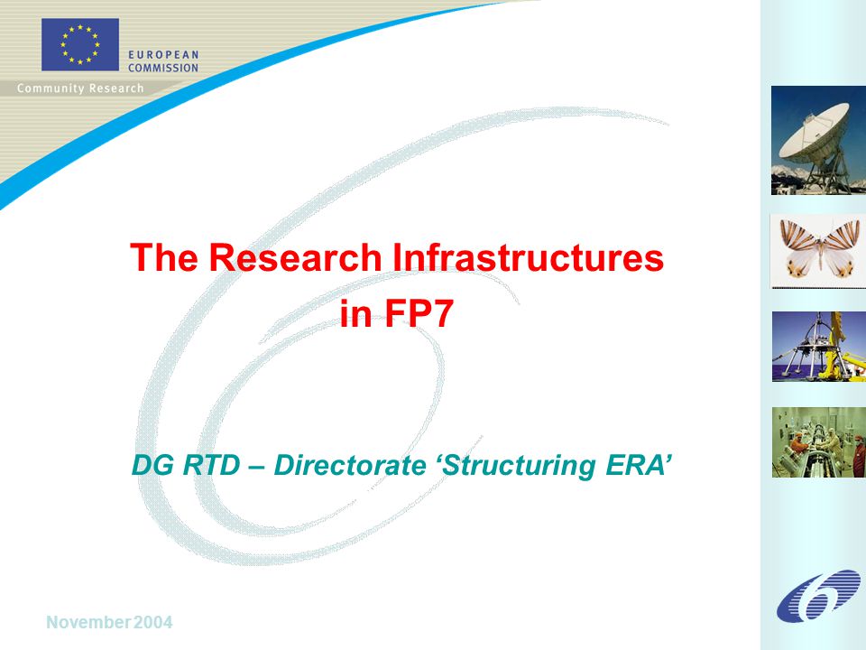 November 2004 The Research Infrastructures in FP7 DG RTD – Directorate ‘Structuring ERA’