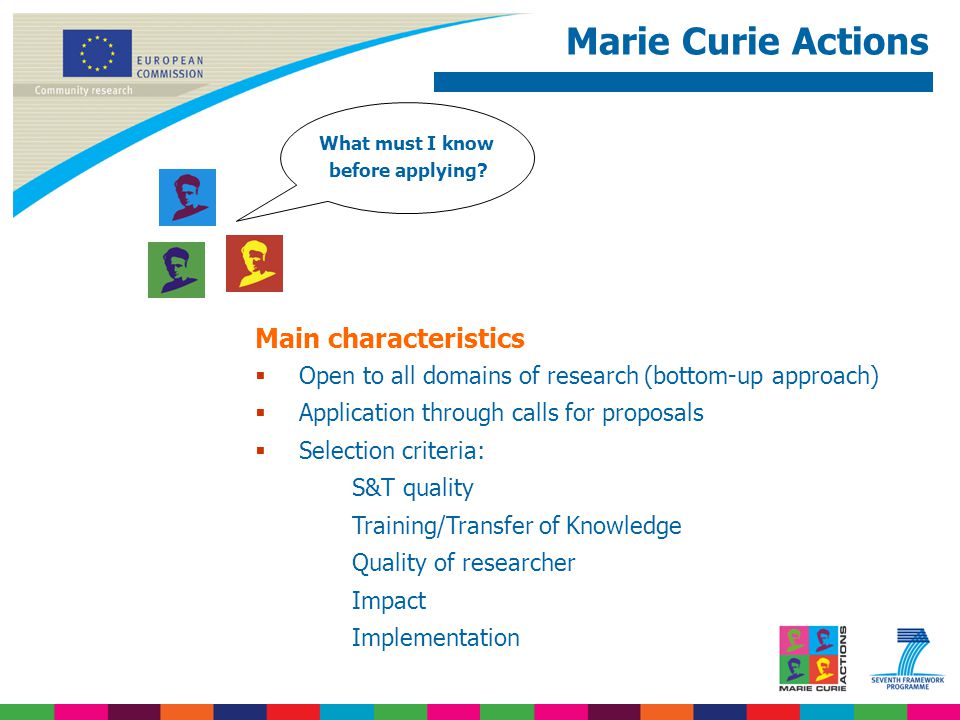 Marie Curie Actions What must I know before applying.