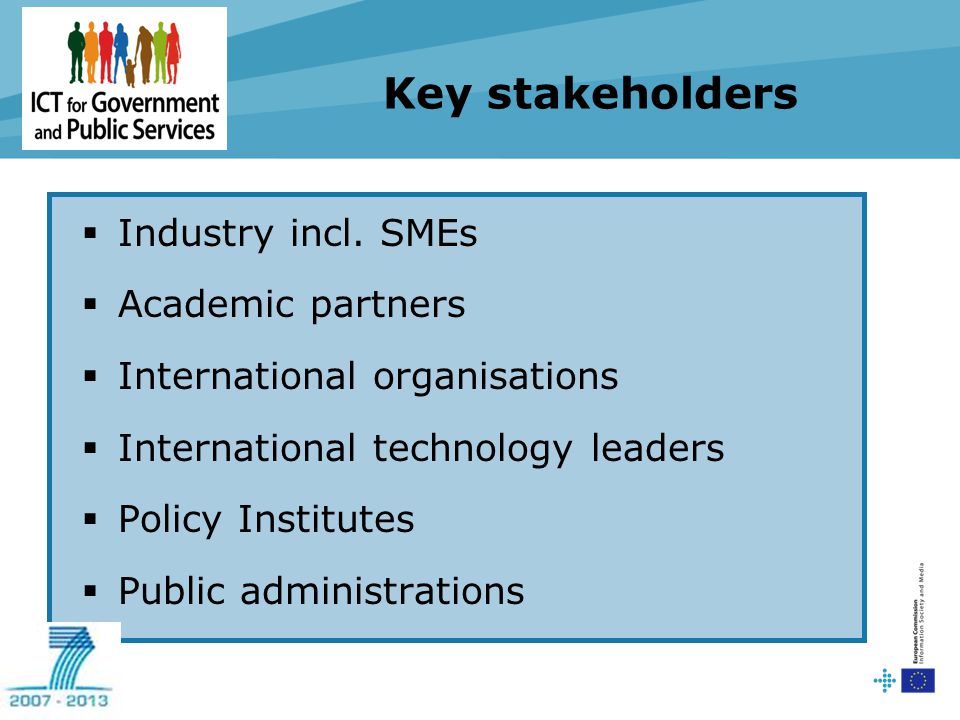 Key stakeholders  Industry incl.