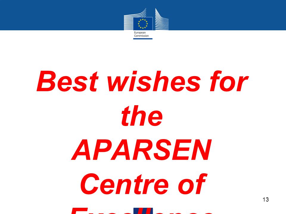 Best wishes for the APARSEN Centre of Excellence 13
