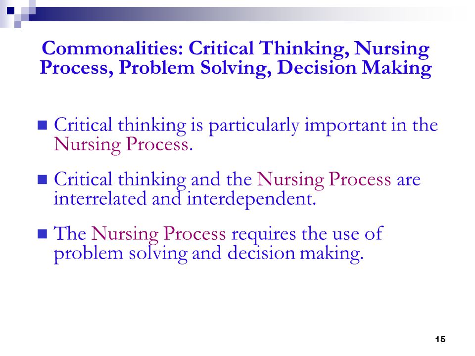 critical thinking for nurses