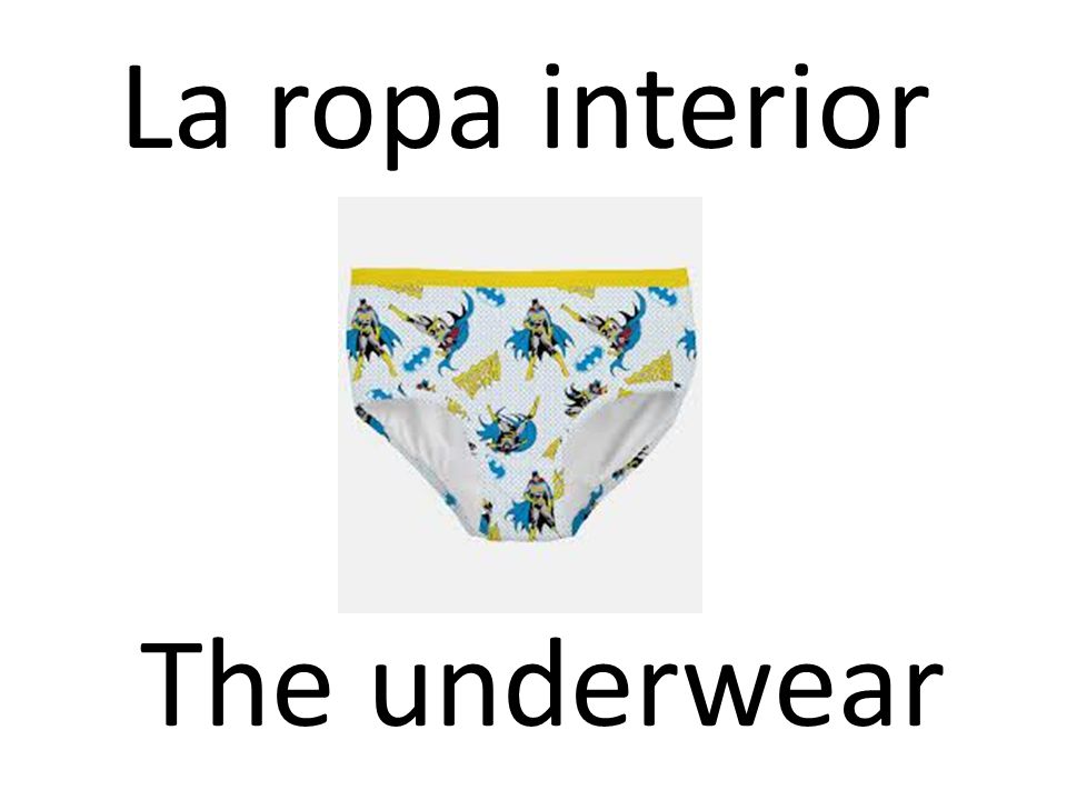 La ropa interior The underwear