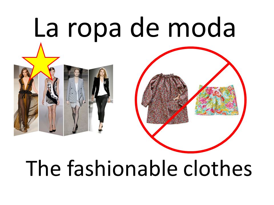 La ropa de moda The fashionable clothes