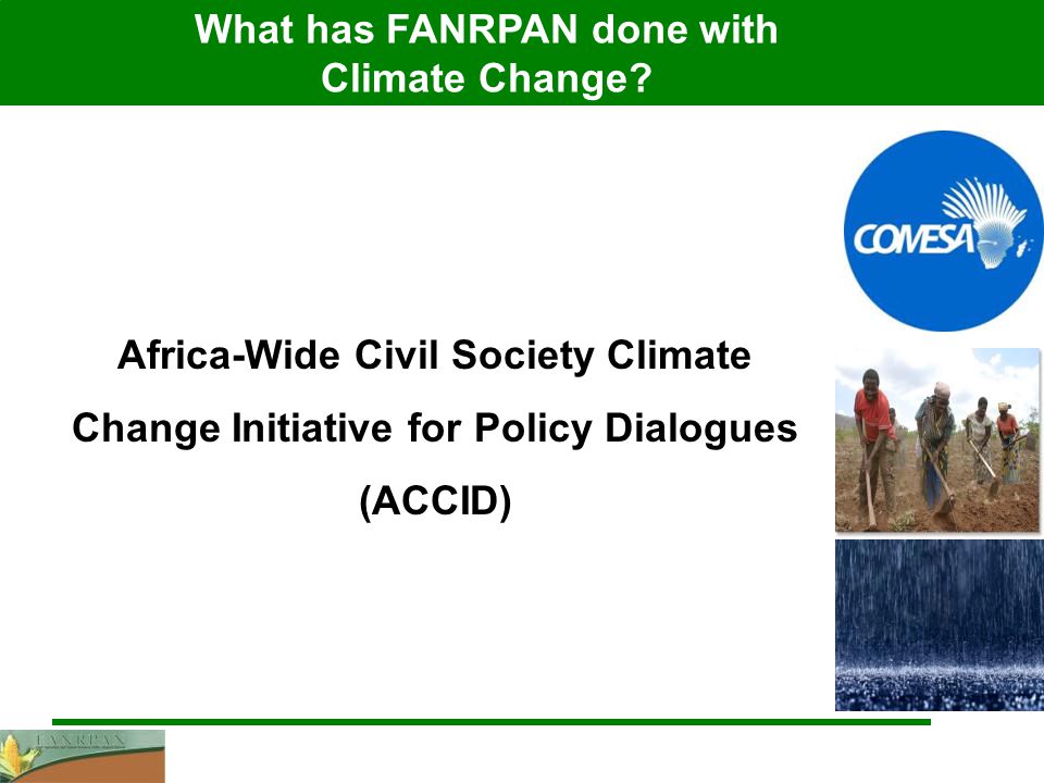 What has FANRPAN done with Climate Change.