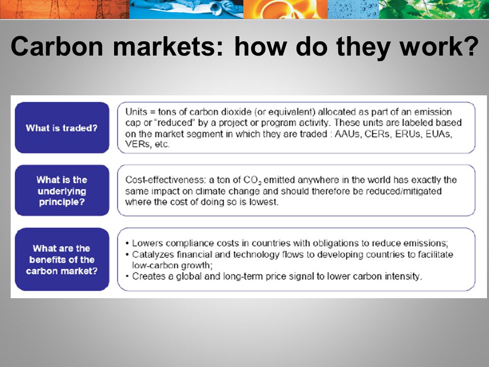 Carbon markets: how do they work