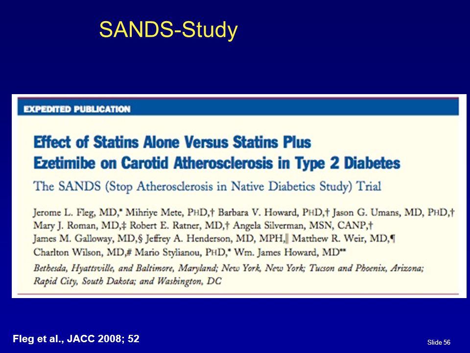 Slide 56 SANDS-Study Fleg et al., JACC 2008; 52