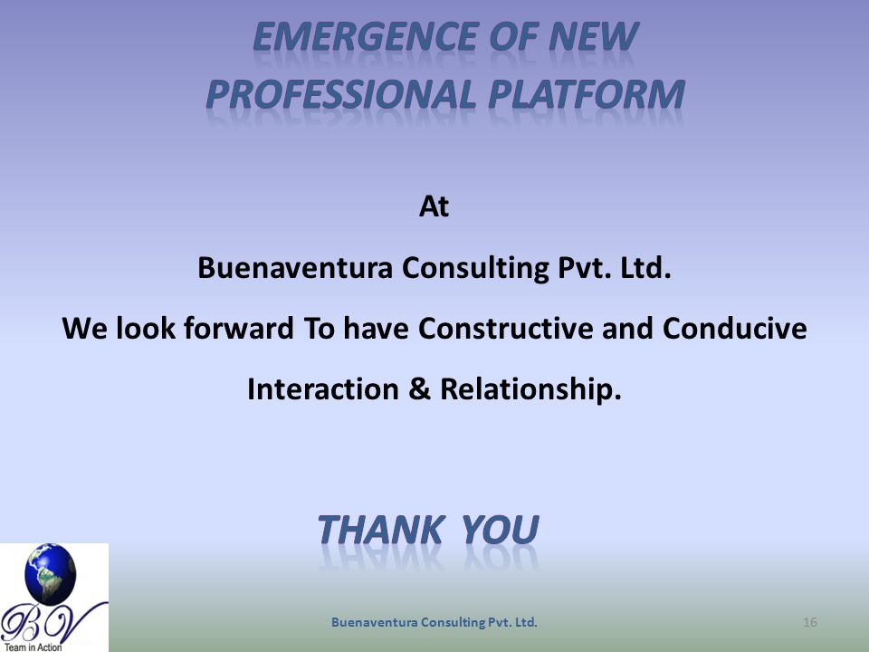 At Buenaventura Consulting Pvt. Ltd.
