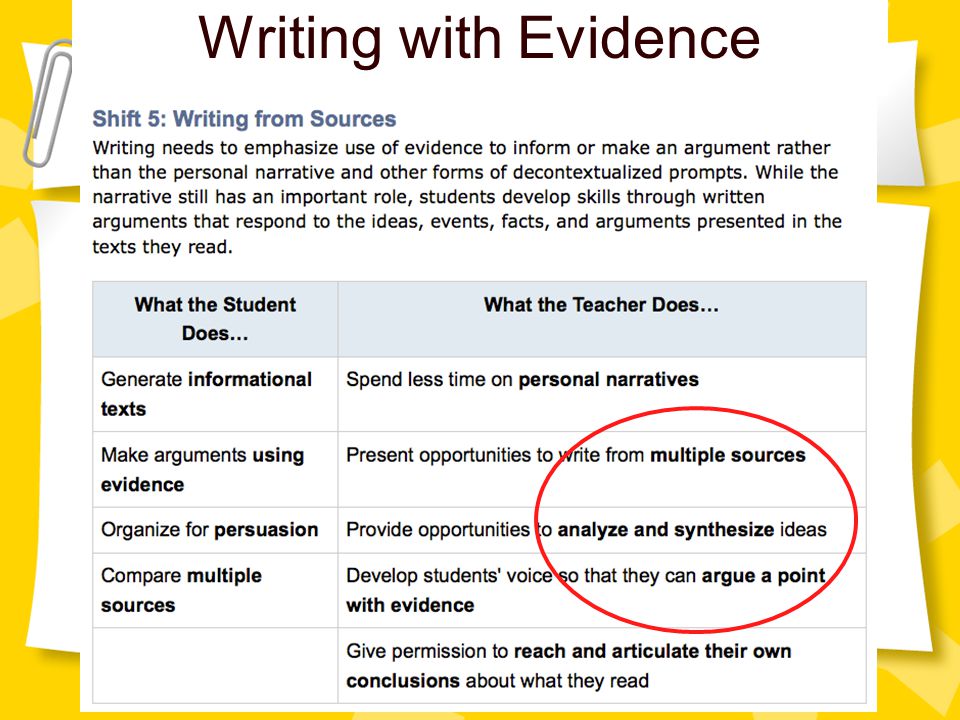 Writing with Evidence