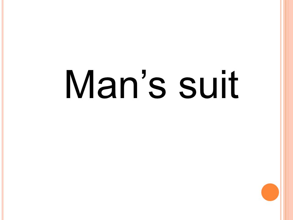 Man’s suit