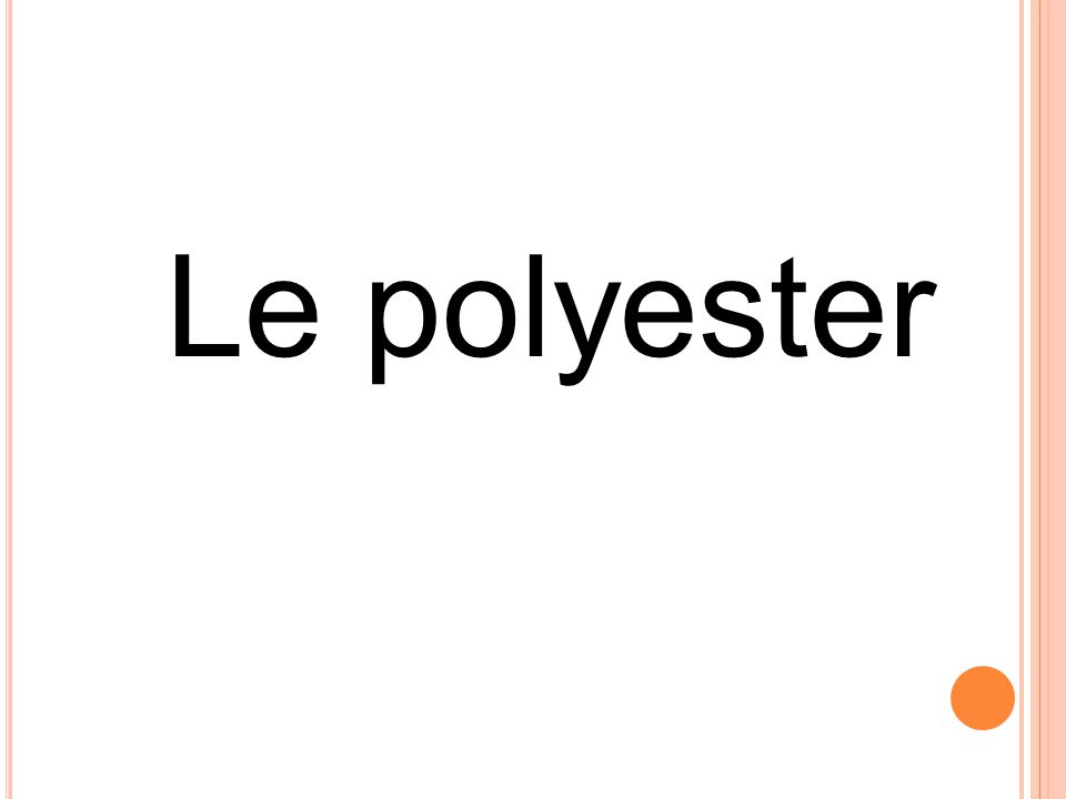 Le polyester