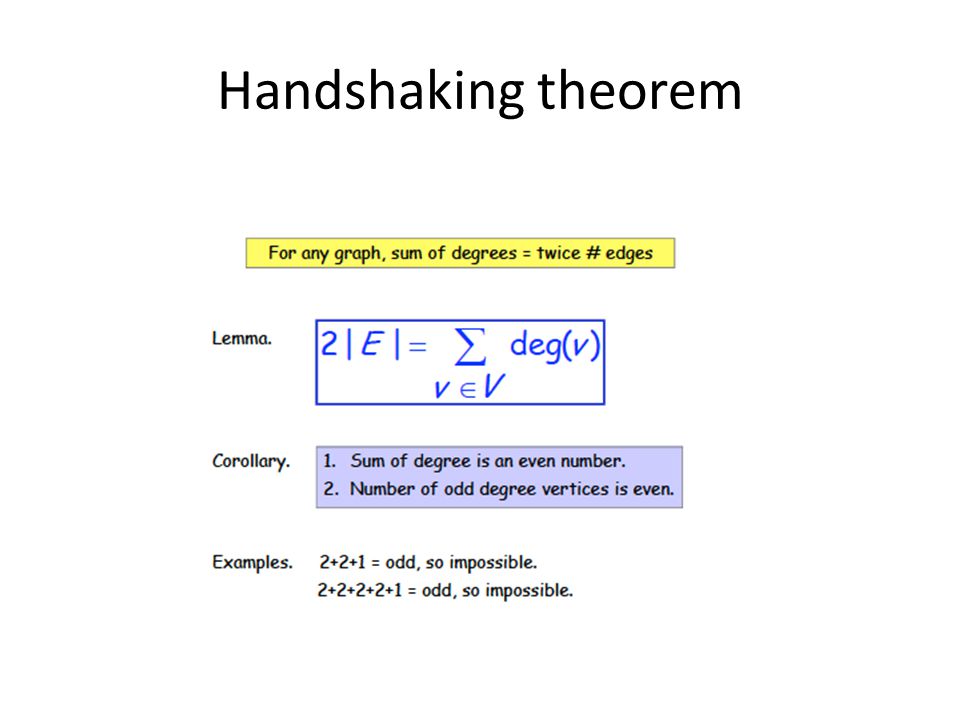 Handshaking theorem