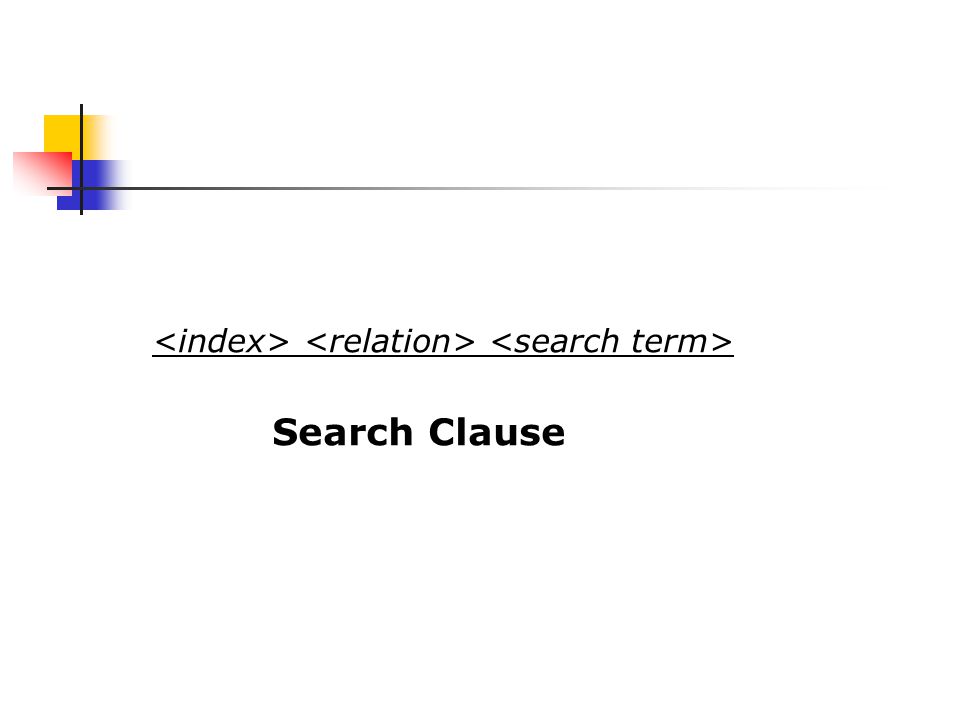 Search Clause