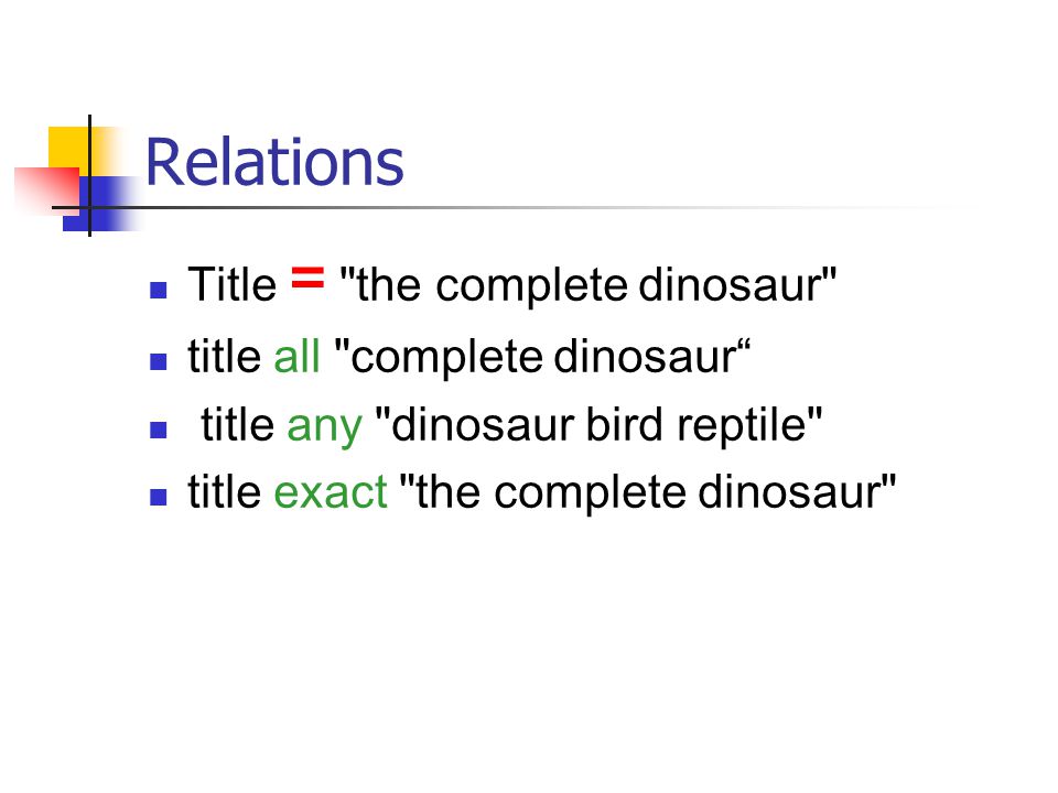 Relations Title = the complete dinosaur title all complete dinosaur title any dinosaur bird reptile title exact the complete dinosaur