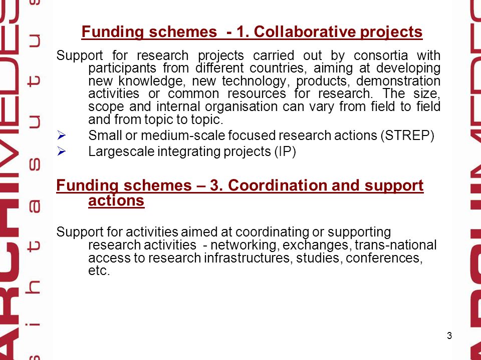 3 Funding schemes - 1.