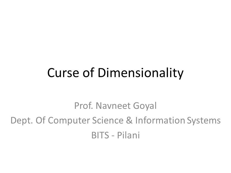 curse of dimensionality