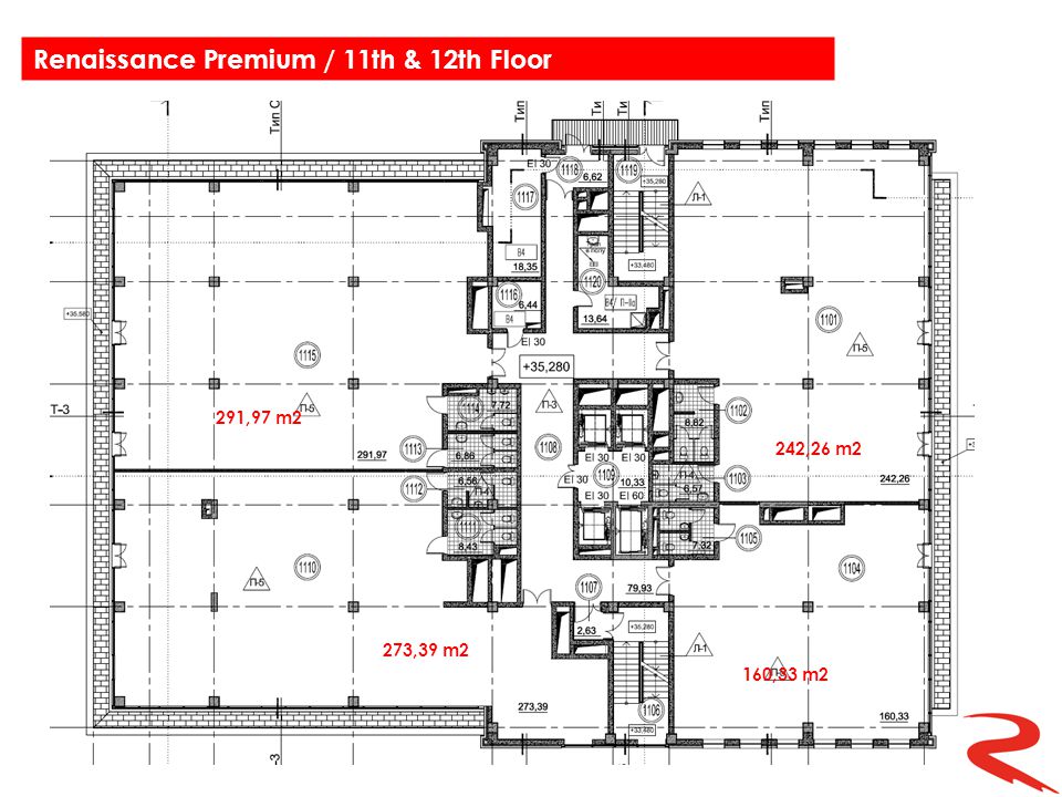 291,97 m2 273,39 m2 160,33 m2 242,26 m2 Renaissance Premium / 11th & 12th Floor