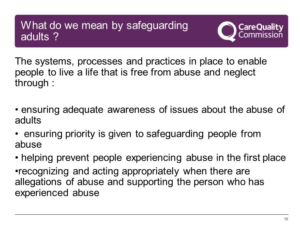16 What do we mean by safeguarding adults .