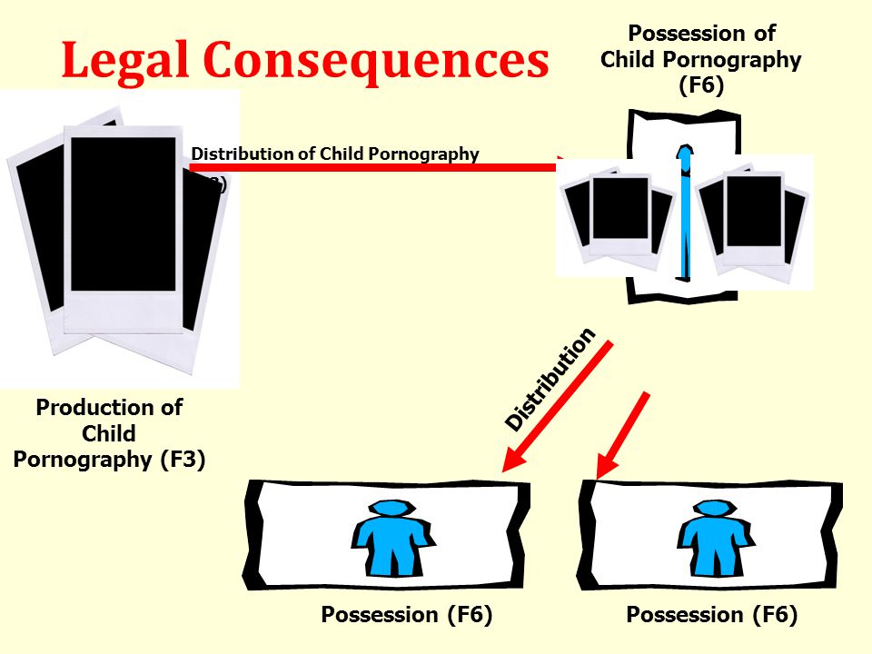 16 year old girl Production of Child Pornography (F3) Distribution of Child Pornography (F3) Possession of Child Pornography (F6) Possession (F6) Distribution Legal Consequences