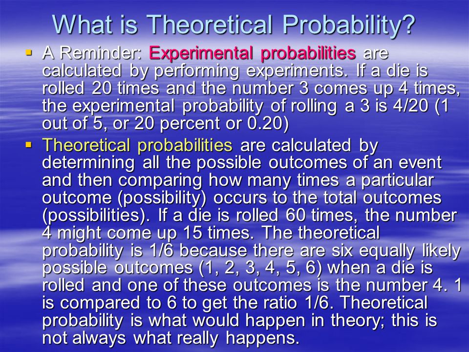 What is Theoretical Probability.