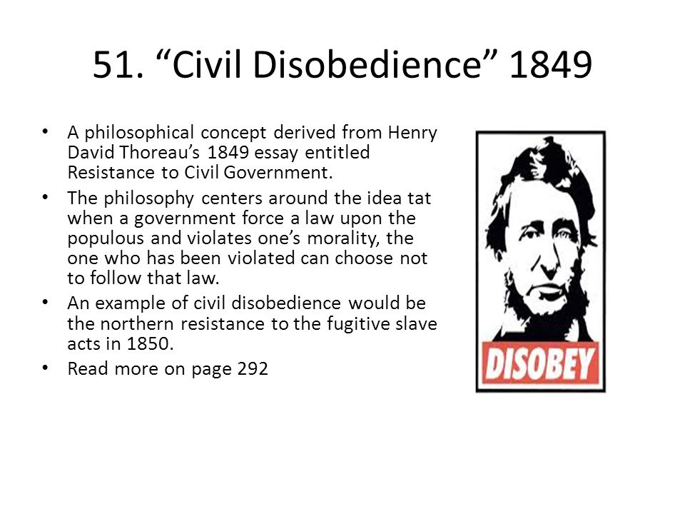 Civil Disobedience Thesis