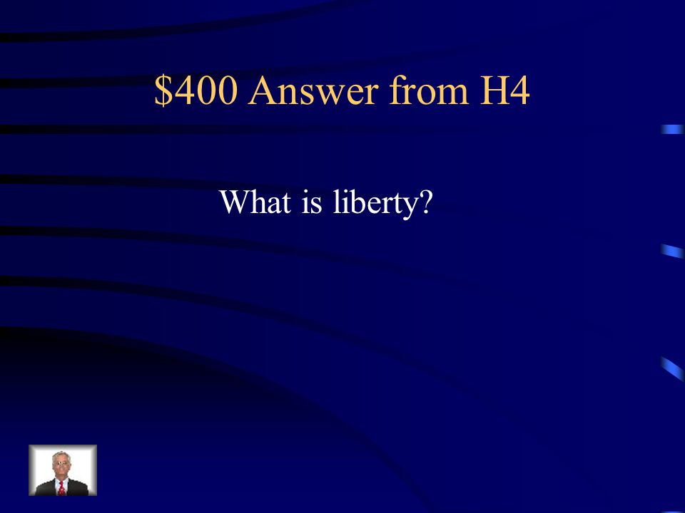 $400 Question from H4 freedom to make ones own laws