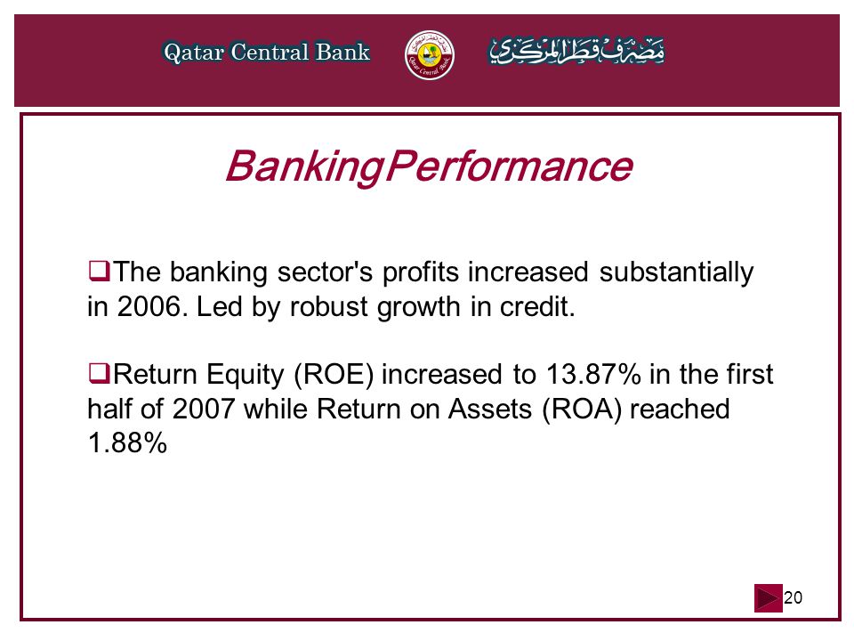 20 Banking Performance  The banking sector s profits increased substantially in 2006.