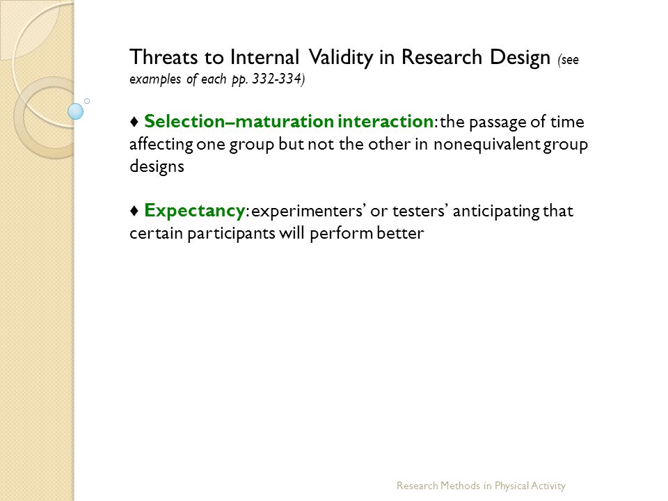 threats to research validity Threats to validity find this and many other dissertation guides and resources at wwwdissertationrecipescom if you plan to do or review an experimental study, then you need to be aware of the following. threats to research validity Threats to validity find this and many other dissertation guides and resources at wwwdissertationrecipescom if you plan to do or review an experimental study, then you need to be aware of the following.