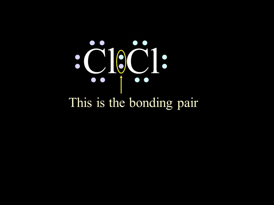 Cl circle the electrons for each atom that completes their octets This is the bonding pair