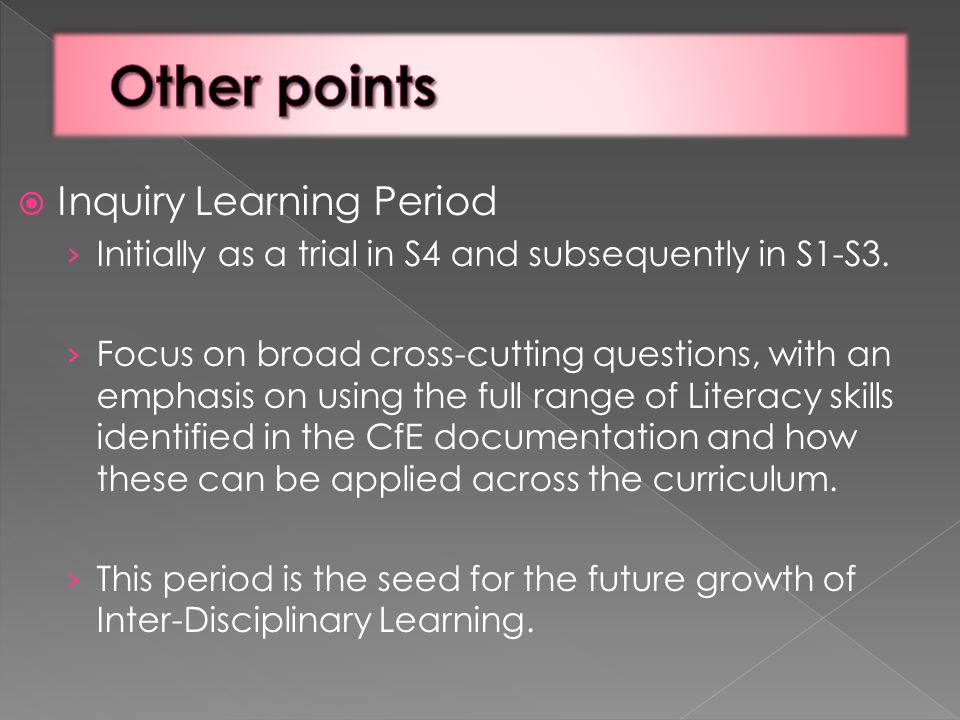  Inquiry Learning Period › Initially as a trial in S4 and subsequently in S1-S3.