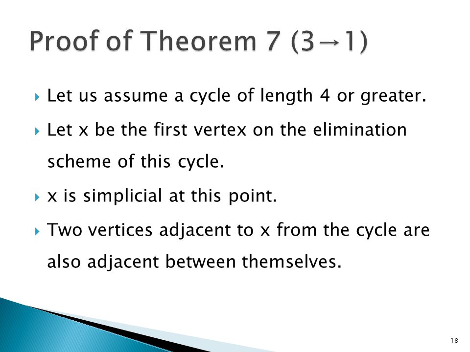  Let us assume a cycle of length 4 or greater.
