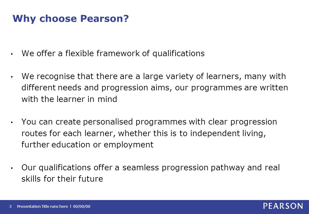 Why choose Pearson.