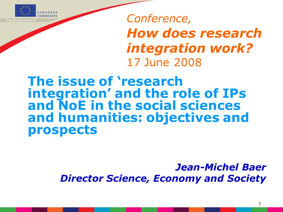 1 Conference, How does research integration work.