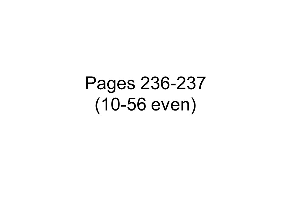 Pages (10-56 even)