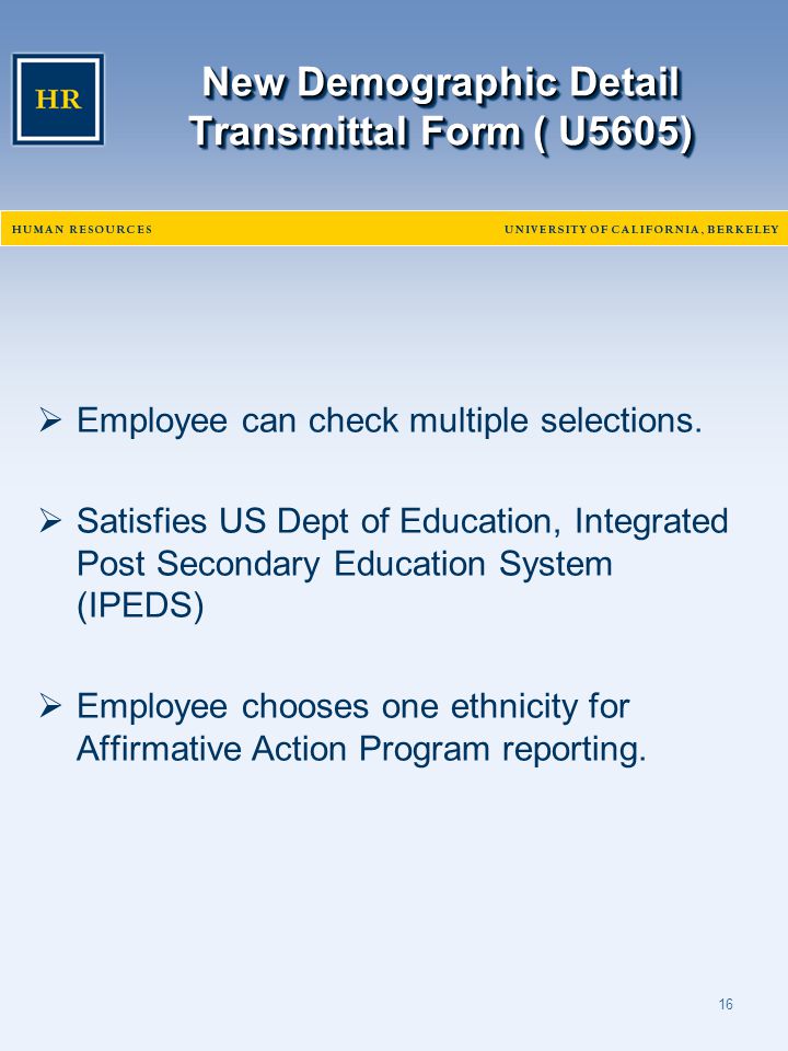 employee demographic form