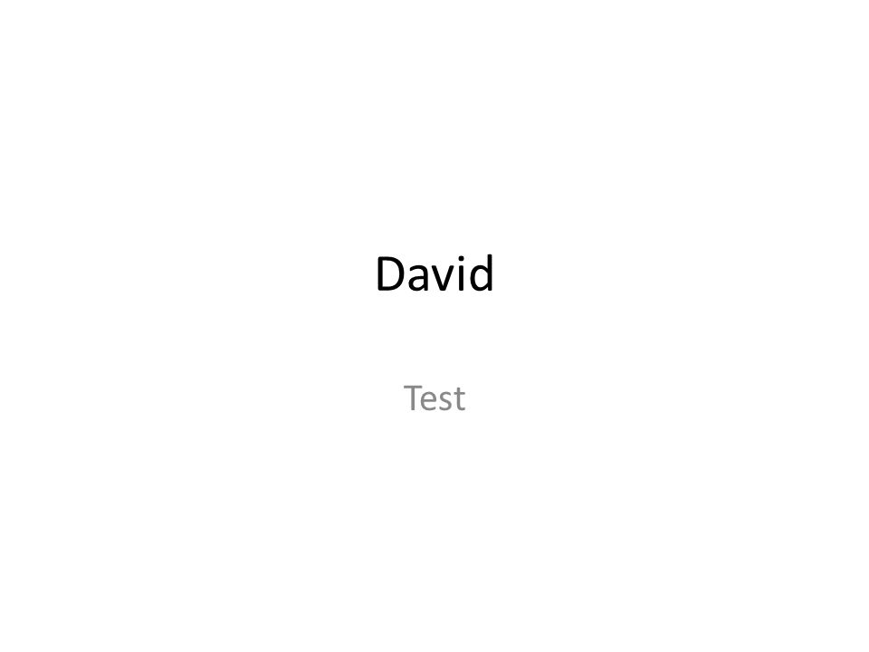 David Test