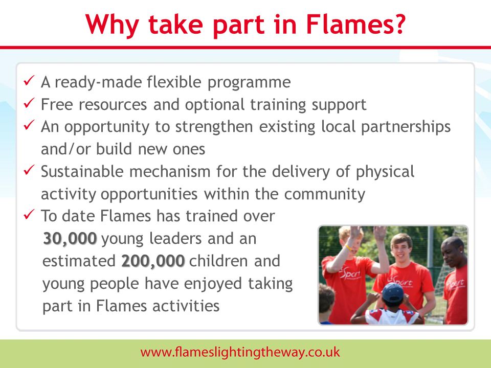 Why take part in Flames.