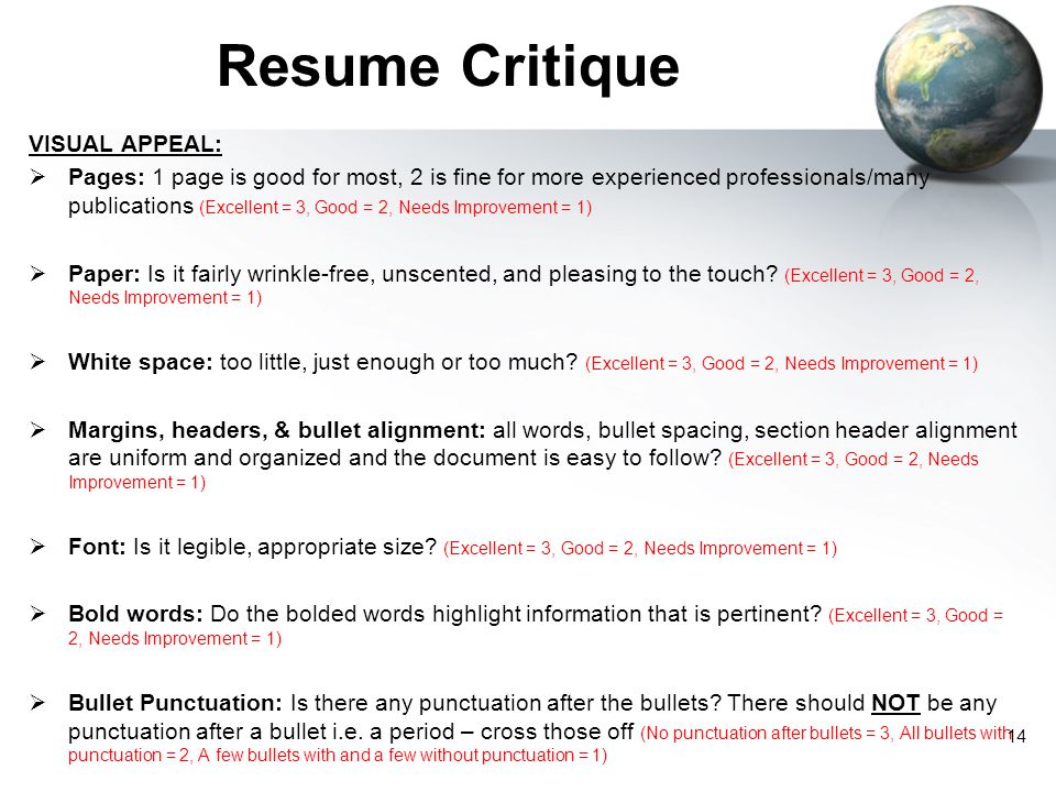 resume punctuation